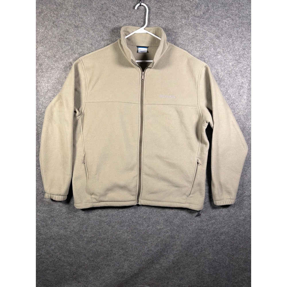 Columbia Steens Mountain Full Zip Fleece Jacket Mens XXL Tan Beige WM3220